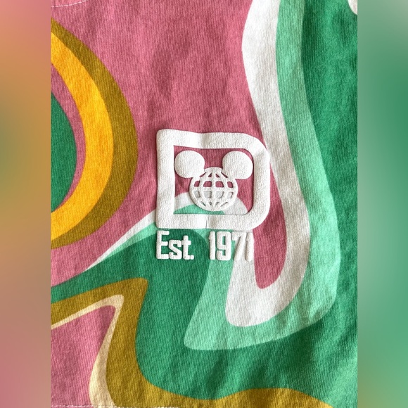 Disney Pink and Green Swirl Women's Spirit Jersey - Picture 7 of 10